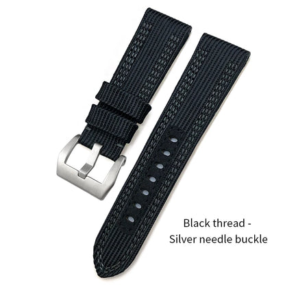 Cinturino per orologio in nylon per Panerai PAM00985 SUBMERSIBLE LUMINOR, in tela, nero, blu, verde, alta qualità, 24 mm, 26 mm, nuovo