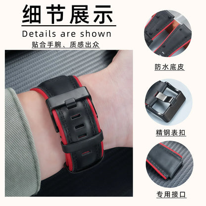 Pour Bell Ross B & R BR01 BR03 bracelet de montre en cuir véritable souple de haute qualité BR convexe 24mm peau de vache hommes bracelet de montre accessoires