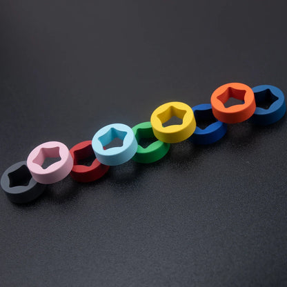 Couronne de bracelet de montre en caoutchouc fluoré FKM coloré pour bracelet RM Richard Mille 011/055/059, accessoires étoile à cinq branches