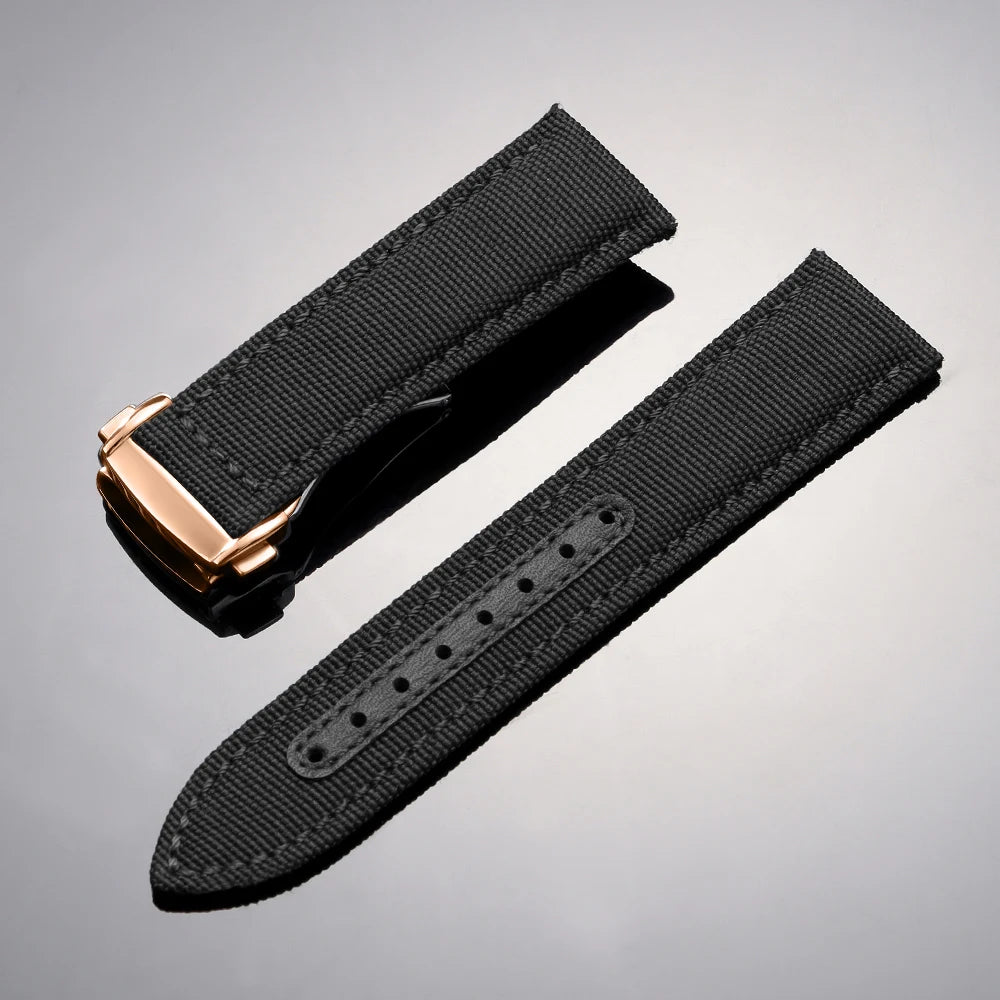 Bracelet de montre en Nylon 20mm 22mm pour Omega Seamaster 300, bracelet de montre pour Speedmaster AT150, boucle pliante en toile, Bracelets de Sport pour hommes