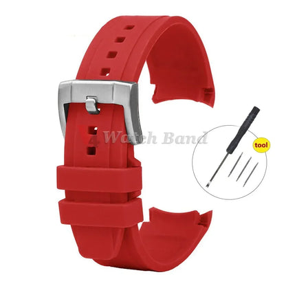 Cinturino per orologio MoonSwatch in silicone con estremità curva per Citizen 20mm 22mm, cinturino sportivo in gomma ad arco per cinturini curvi Rolex