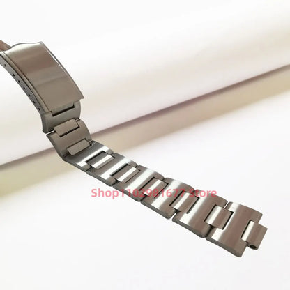 SION L-Cinturino per orologio in acciaio inossidabile spazzolato, maglia dritta, cinturino universale, adatto per subacquei SeATM, 6105, 6138, 6139, 6106