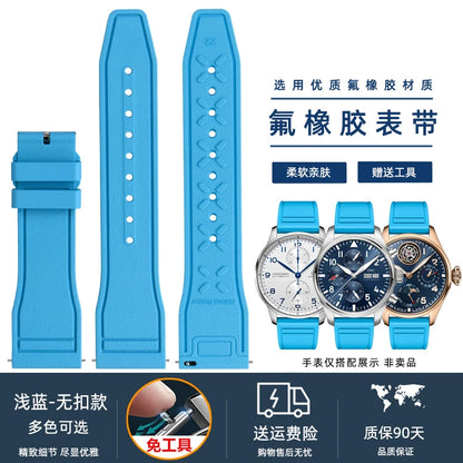 Cinturino per orologio in silicone morbido 20 mm 21 mm 22 mm per IWC Pilot | Cinturino sportivo a sgancio rapido | Sostituzione unisex impermeabile del cinturino in gomma