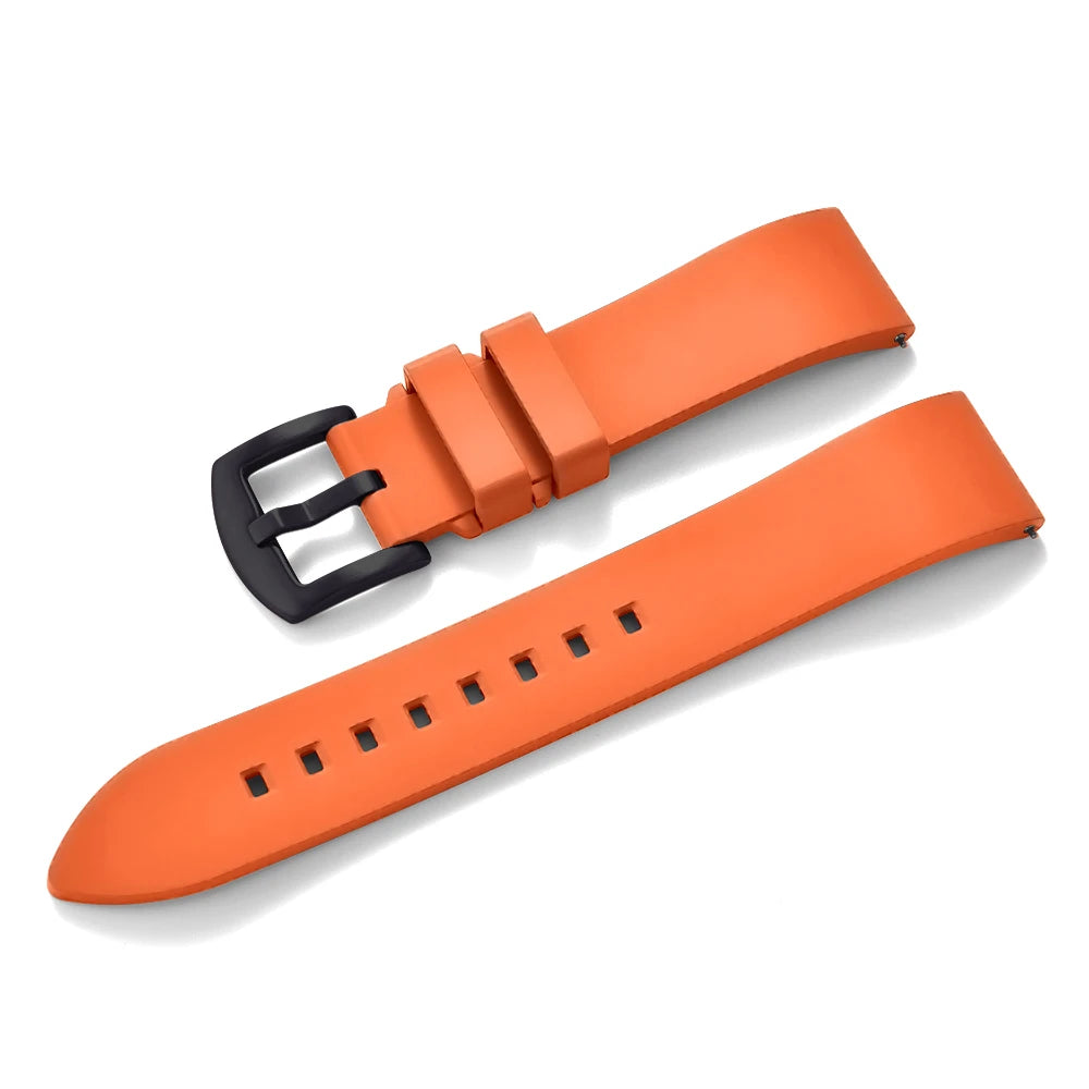 Quick Release Classic Fluoro Rubber Watch Straps, 18-19-20-21-22-23-24mm, FKM FPM, For Any Brand, Diving Watch Bands