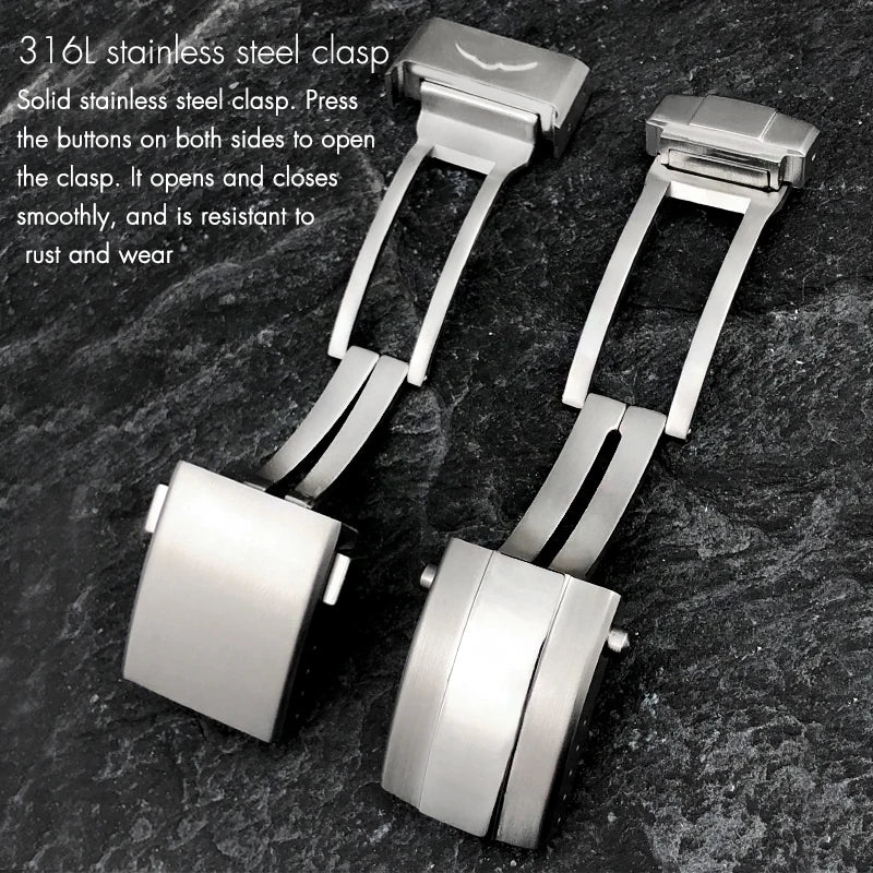 Cinturino in gomma intrecciata, cinturino morbido in silicone, 20mm, 21mm, 22mm, 23mm, 24mm, per orologio Breitling AVENGER NAVITIMER NAVITIMER, nero e blu