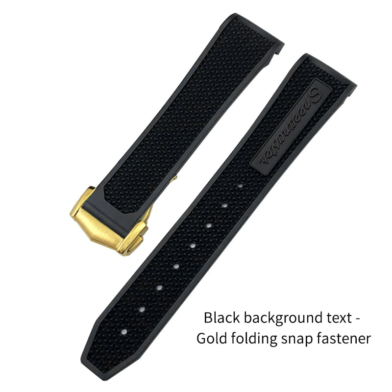 Soft Rubber and Silicone Watch Strap, 19mm 21mm 20mm 18mm, for Omega Speedmaster Seamaster 300 Sport Watch, Black and Blue Bracelets