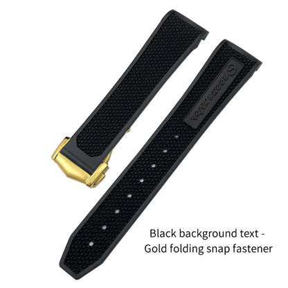 Soft Rubber and Silicone Watch Strap, 19mm 21mm 20mm 18mm, for Omega Speedmaster Seamaster 300 Sport Watch, Black and Blue Bracelets