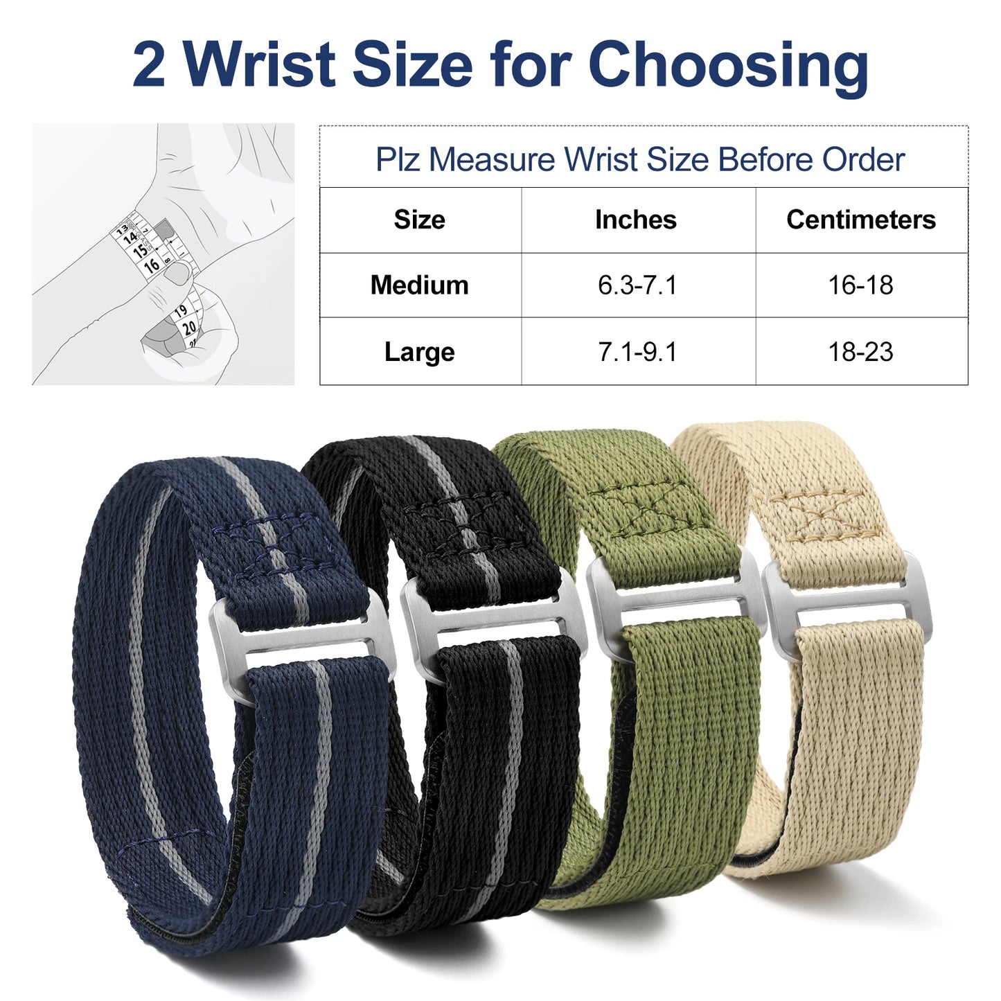 IBENIFIT titane boucle Nylon Bracelet ceinture 20mm 22mm universel remplacement Sport bracelets de montre montre-Bracelet