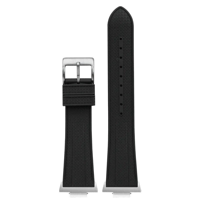 Cinturino in caucciù fluorurato per Tissot PRX Powermatic 40mm fibbia in acciaio inossidabile uomo FKM Sport impermeabile cinturino per orologio a sgancio rapido 12mm