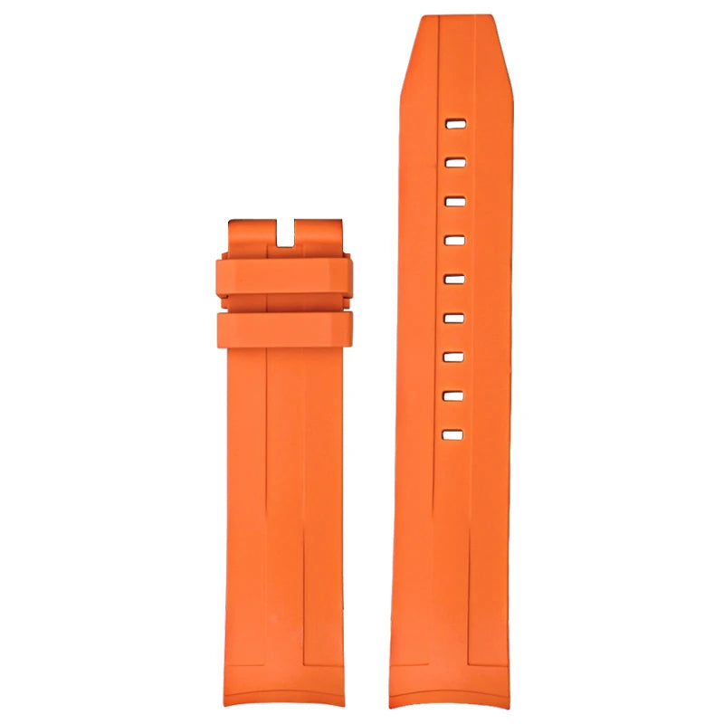 Bracelet de montre à extrémité incurvée en fluorocarbone FKM, 21mm, pour Tissot Seastar T120, en caoutchouc souple, résistant à la chaleur, pour hommes, Bracelet de plongée