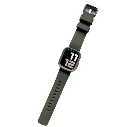 Silicone Strap + TPU Case for Apple Watch Band Ultra2 49mm 46mm 44mm 45mm 42mm 41mm 40mm