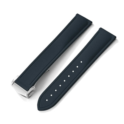 Bracelet de montre déployant de sport à motif tissé de haute qualité, 20mm 21mm 22mm, bracelet de montre en caoutchouc FKM