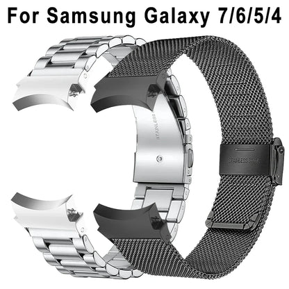 Bracelet en acier sans espaces pour Samsung Galaxy Watch 7 6 5 4 40mm 44mm 5Pro 45mm bracelet en métal pour Galaxy Watch 6 4 Classic 47mm 46mm 43mm