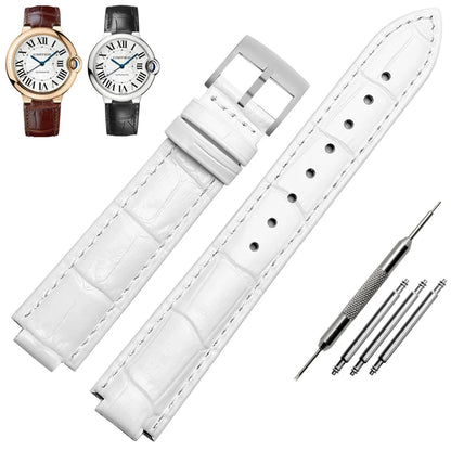 Bracelet de montre en cuir véritable pour ceinture à bouche convexe, 14x8mm, 16x8mm, 18x11mm, 20mm, accessoires de montre