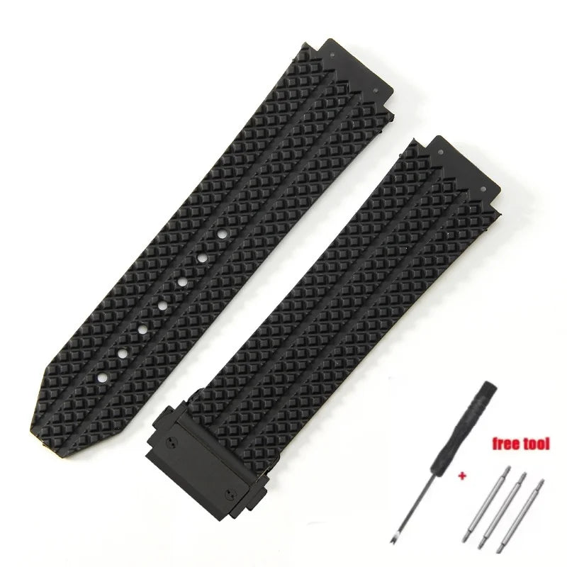 Replacement watch strap for Hublot Big Bang Classic Fusion Bracelet 24*17mm 26*19mm Soft Silicone Rubber Watch Strap