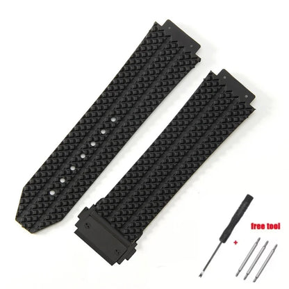 Replacement watch strap for Hublot Big Bang Classic Fusion Bracelet 24*17mm 26*19mm Soft Silicone Rubber Watch Strap