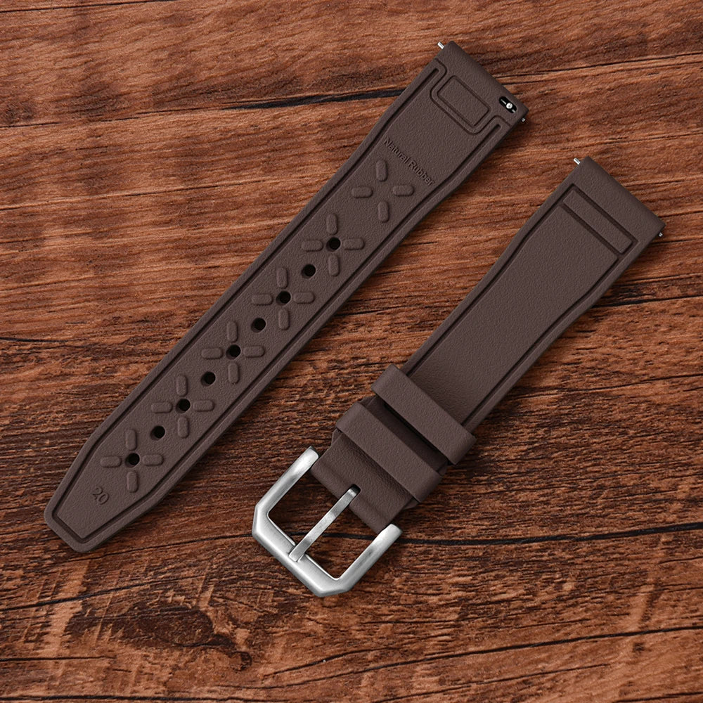 Bracelet en caoutchouc FKM 20mm 21mm 22mm pour montre IWC PILOT Portugal PORTOFINO, bracelet de plongée à libération rapide, montre connectée pour Huawei