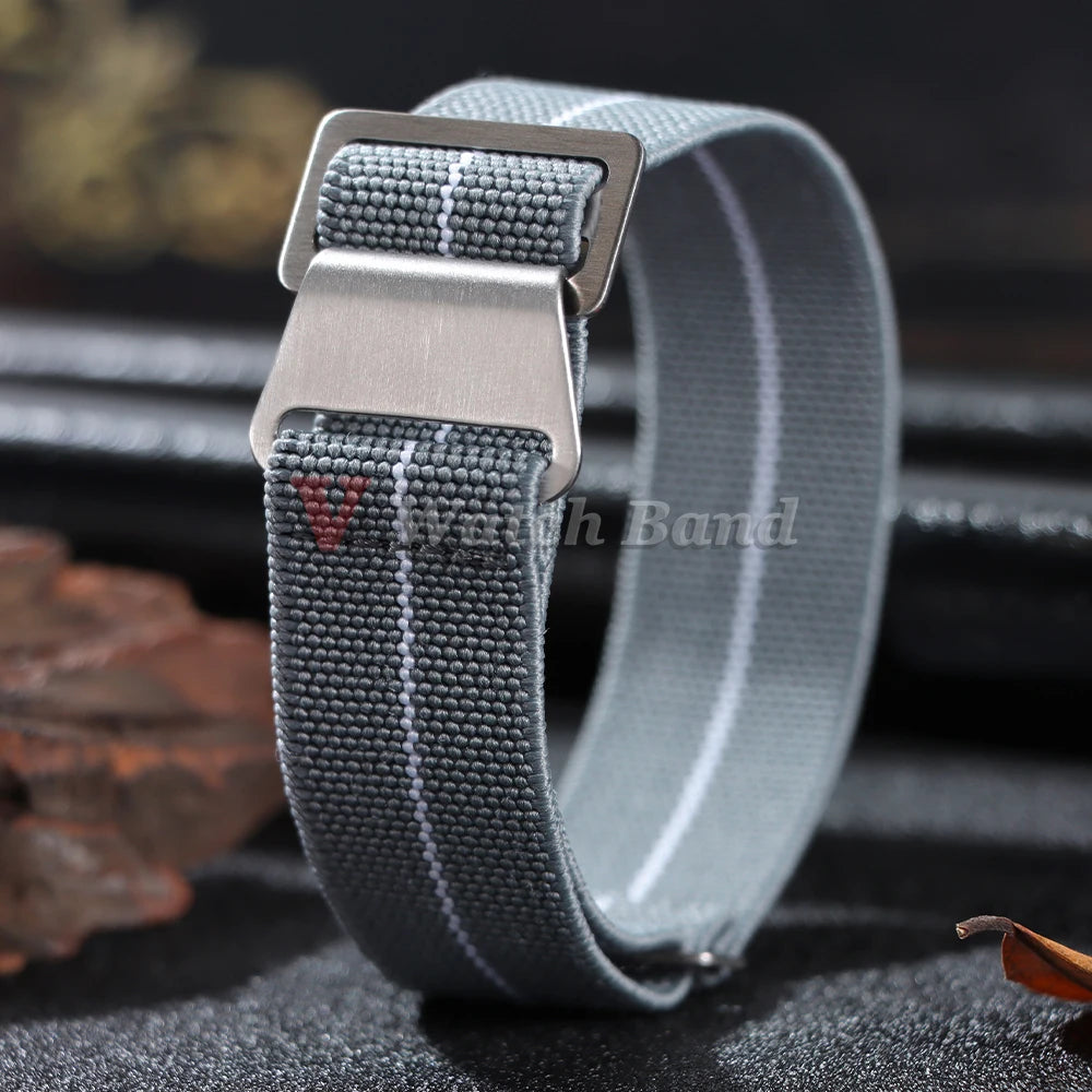 Bracelet de montre tressé en Nylon, 18/20/22mm, élastique, troupes françaises, sac de Parachute, Bracelet de Sport universel pour hommes et femmes