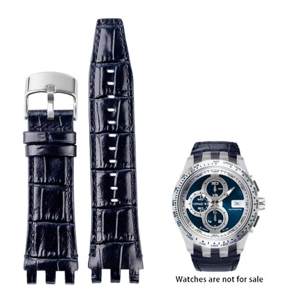 Bracelet de montre en cuir de vache, 22mm, noir, marron, bleu, blanc, avec outils, pour Swatch SVGK407 SVGK406 SVGK409 SVGK403