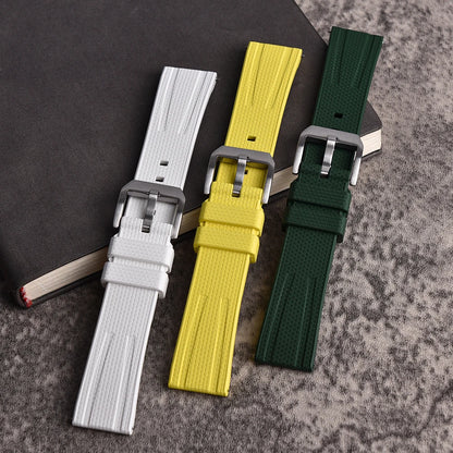 New Design Busluo Fkm Rubber Strap 20mm 22mm Fluoro Rubber Watch Band for Traditional Diving Watch Accessories