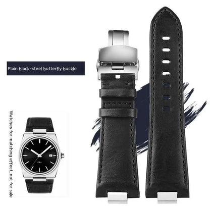 Pour Tissot 1853 Super Player PRX série T137.410/T137.407 bracelet de montre en cuir véritable T137 bracelet de montre en cuir surélevé pour hommes 12mm