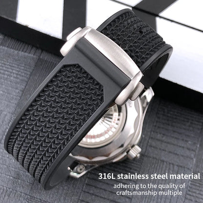Uhrenarmband aus Naturkautschuk für Herren, Uhrenarmband für Omega Speedmaster Seam84300, weiches Silikon, Moonwatch S, 20 mm, 19 mm, 21 mm, 22 mm, 18 mm