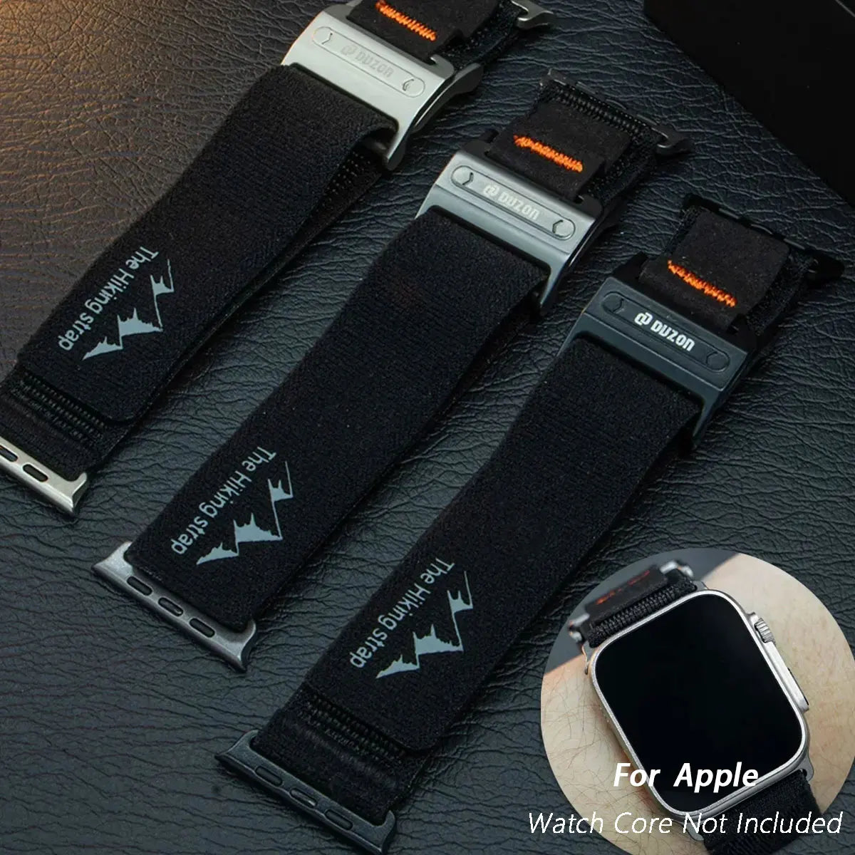 Bracelet en nylon pour Apple Watch Ultra, compatible avec les tailles 49mm, 44mm, 45mm, 42mm, 46mm, bracelet correa pour iWatch Series 10, 9, 8, 7, 6, 5, 4, 3, SE