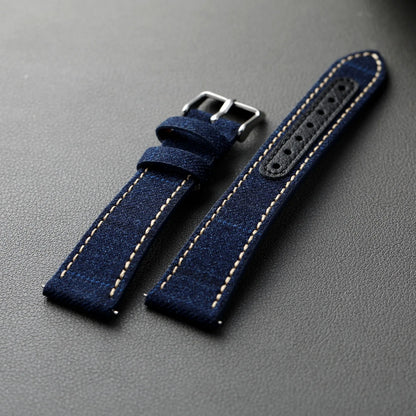 Handmade Formal Soft Quick Release Retro Style Men's Leather Watch Strap 18 19 20 21 22MM