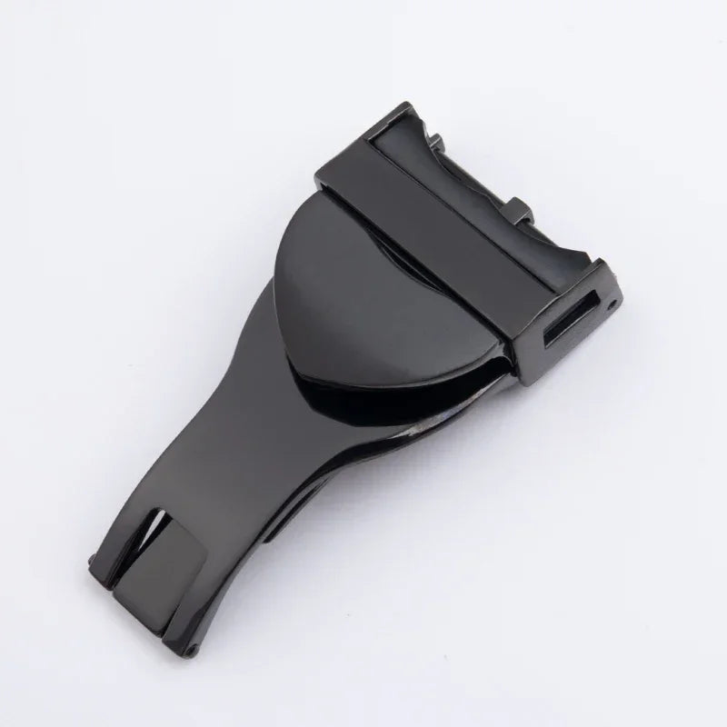 316L Stainless Steel 18mm Deployment Clasp Watch Buckle for Tudor Strap, Leather Rubber Band Replacement Silver Folding Clasp