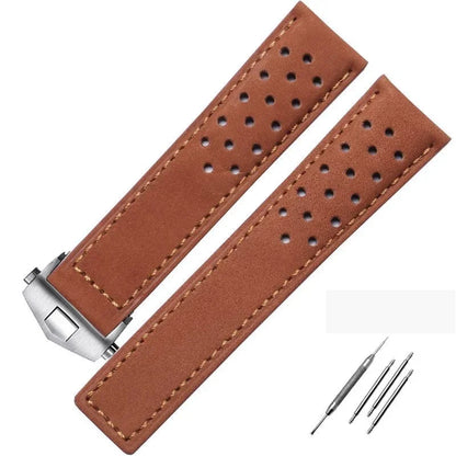 Bracelet en cuir véritable pour Tag Heuer Carrera Monaco Series, en cuir de vache givré, 20 22mm, bracelet universel, accessoires de montre