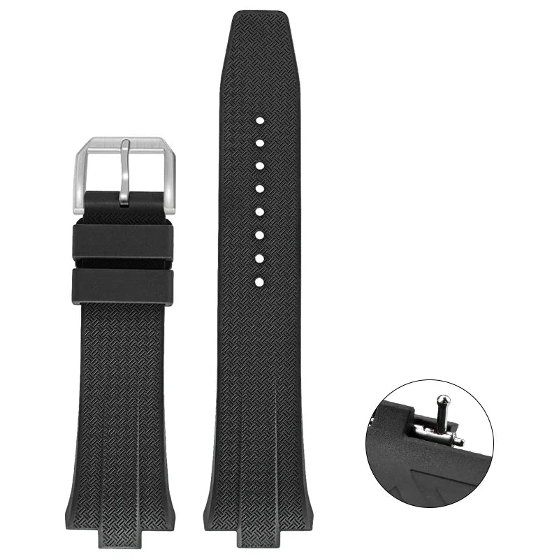 Bracelet en caoutchouc fluoré pour Citizen NJ0150 NJ0151 0158, boucle ardillon à dégagement rapide, souple FKM Sport, étanche, remplacement du bracelet de montre 9mm