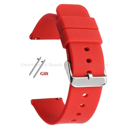10mm 12mm 14mm 15mm 16mm 18mm 20mm 21mm 22mm 24mm Silicone Watch Band Quick Release Watch Strap for Men Women Universal Wristband