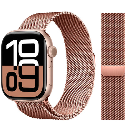 Apple Watch 米兰尼斯表带，46mm 44mm 45mm 40mm 42mm 41mm，适配 iWatch 系列 11 10 9 8 SE 7 6 Ultra 3 2