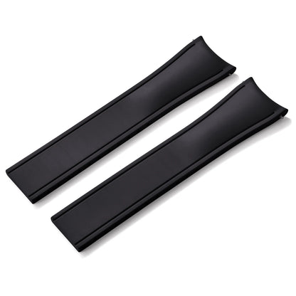 TONJETT for d-elug Curved FKM Rubber Watch Band 20mm 22mm Curved CTS Watch Strap Cut to Size Quick Release Butterfly Buckle
