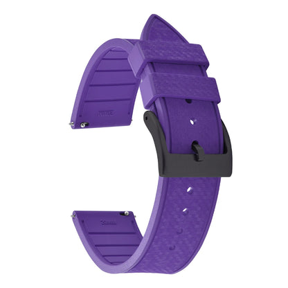 20MM 22MM supprime des bracelets de montre en caoutchouc fluoroélastomère/FKM mosaïque pour hommes femmes-bracelet de Sport étanche de remplacement à dégagement rapide