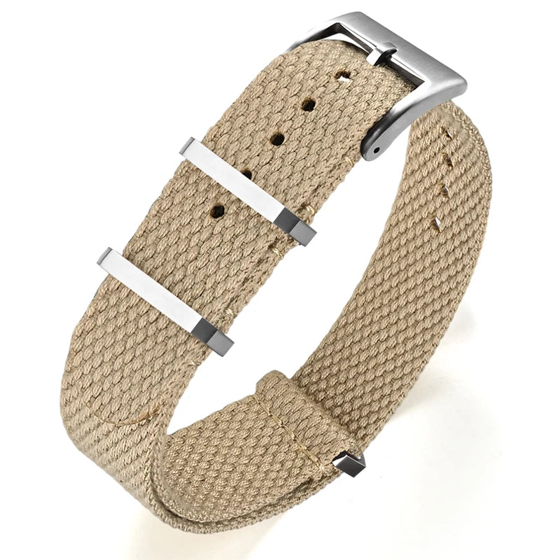 Premium Quality Linen NATO Strap, 20mm 22mm, for OMEGA SEIKO, Sport Woven Nylon Watch Band, Soft Replacement Strap for Men and Women