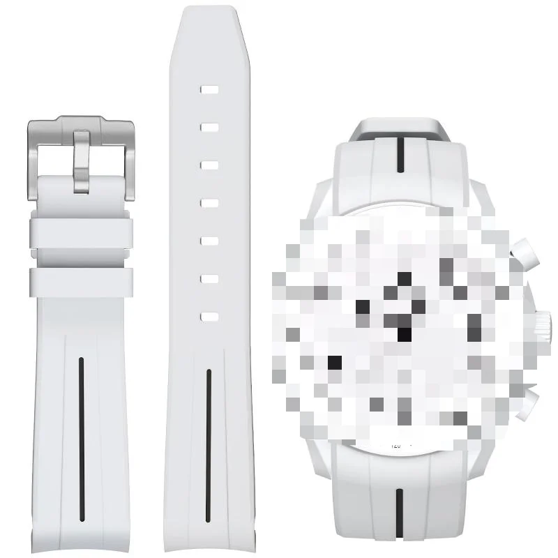 Curved End Rubber Strap for MoonSwatch, 20mm, for Men and Women, Waterproof Sport Watch Band