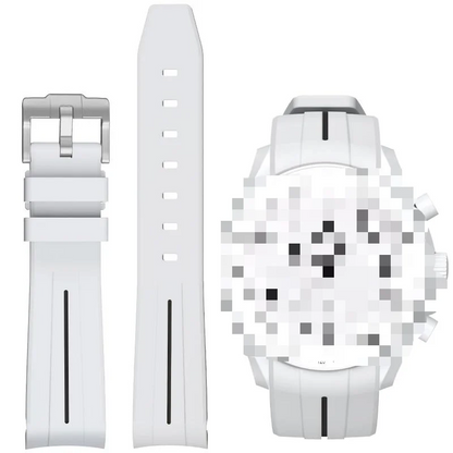 Curved End Rubber Strap for MoonSwatch, 20mm, for Men and Women, Waterproof Sport Watch Band