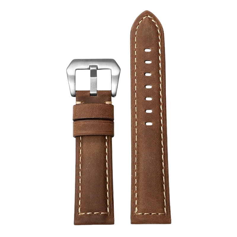 Bracelet de montre en cuir véritable pour Panerai, Compatible avec la série Radiomir Luminor 22/24/24MM