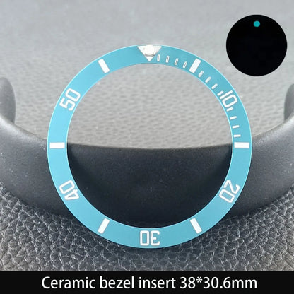 38mm x 30.6mm Sloped Ceramic Bezel GMT and Diving Watch Insert for 40mm Men's Watch Replacement Watch Bezel Inserts