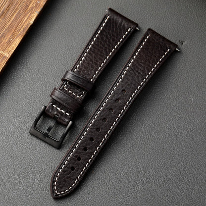 Cinturino in pelle italiana fatto a mano MBOX, 18 19 20 22MM, a sgancio rapido e flessibile, in pelle bovina a strato superiore, stile vintage S/M