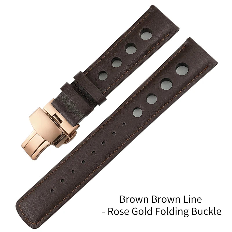 Bracelet de montre en cuir véritable pour hommes, 20mm, boucle papillon, pour Tissot T91 Racing Sports 1853 PRS516 T044