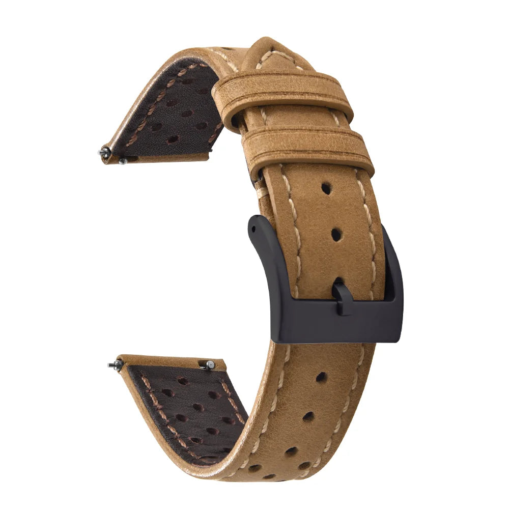 Universal Rally Leather Watch Strap - Quick Release