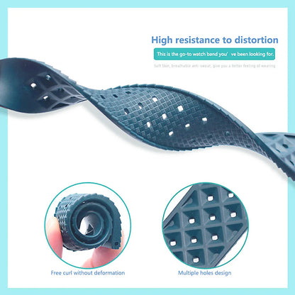 Bracelet de montre en Silicone Tropical bracelet de montre à dégagement rapide 18mm 20mm 22mm bracelet de montre intelligente Tropic en caoutchouc pour Oris Seiko Citizen