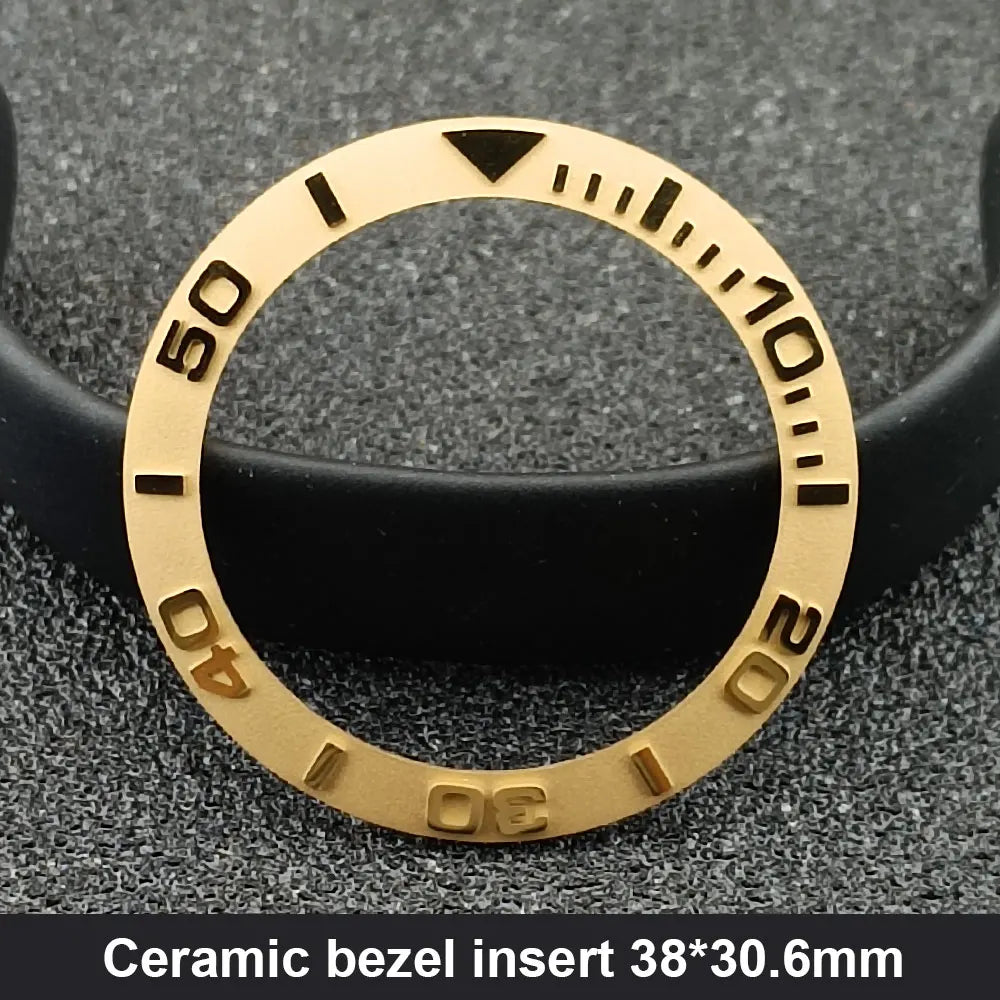 38mm x 30.6mm Sloped Ceramic Bezel GMT and Diving Watch Insert for 40mm Men's Watch Replacement Watch Bezel Inserts