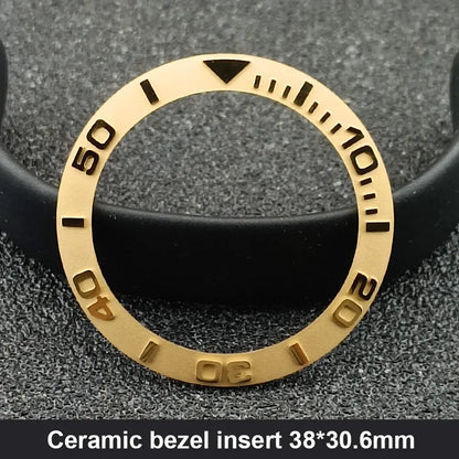 38mm x 30.6mm Sloped Ceramic Bezel GMT and Diving Watch Insert for 40mm Men's Watch Replacement Watch Bezel Inserts