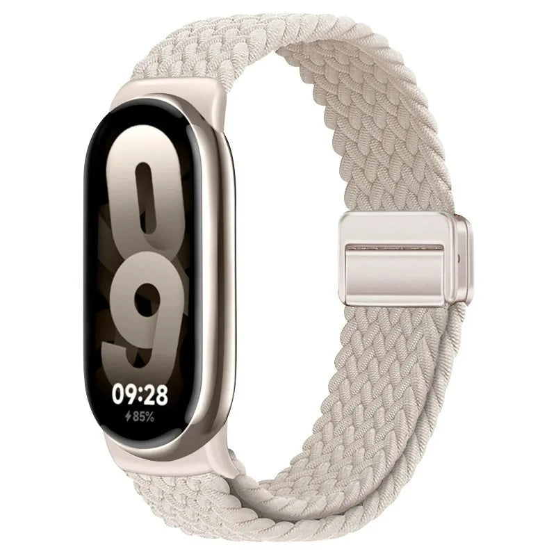 Bracelet magnétique pour Xiaomi Mi Band 10 9 8 Accessoires Bracelet en boucle tressée respirant Pulseira Correas Xiaomi Smart band 10 9 8