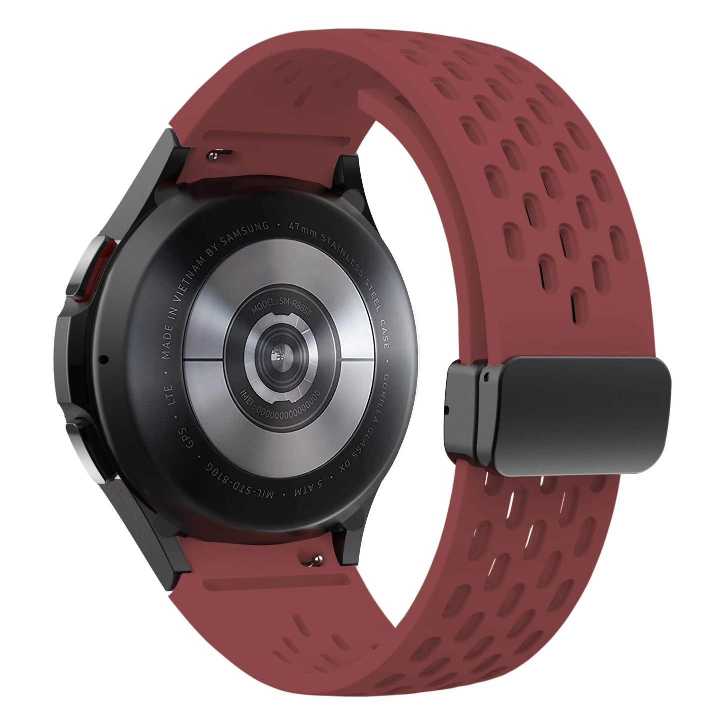 Bracelet en Silicone pour Samsung Galaxy Watch 7 6 5 4 40mm 44mm 5 Pro 45mm, bande à boucle magnétique 6 classique 43mm 47mm, sans espaces