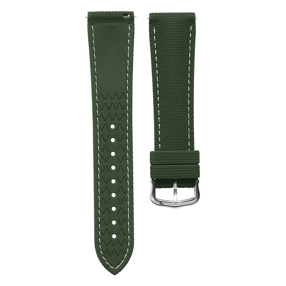 Bracelet de montre Rapide Premium - caoutchouc FKM - Motif Tissu - Universel