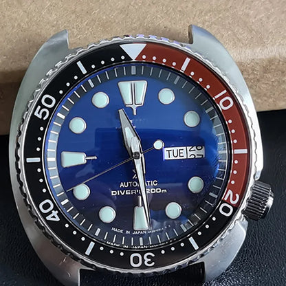 SeATM-Taucheruhren-Zubehör mit leuchtendem Saphir-Lünetteneinlage, Turtle Mods, SRPE03, SRPA21, SRP777